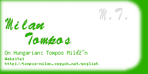 milan tompos business card